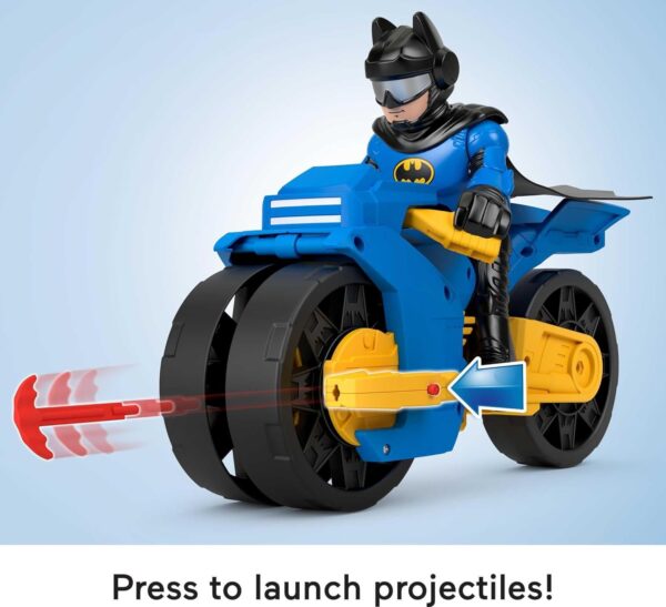 BRAND HNM32 IMAGINEXT DC SUPER FRIENDS BATMAN TOYS - XL BATCYCLE AND BATMAN - Image 5