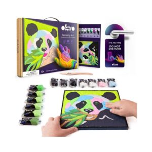 SENSORY ART COLORING WITH CLAY SET BY NUMBERS PANDA 20000 KOUREAS TOYS