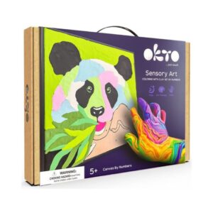 SENSORY ART COLORING WITH CLAY SET BY NUMBERS PANDA 20000 KOUREAS TOYS