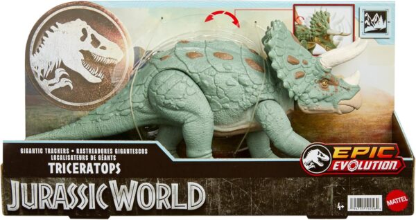 BRAND HTK79 JURASSIC WORLD EPIC EVOLUTION GIGANTIC TRACKERS TRICERATOPS KOUREAS TOYS