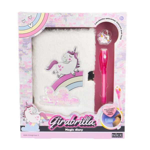 NICE 02519 GIRABRILLA MAGICAL UNICORN DIARY KOUREAS TOYS