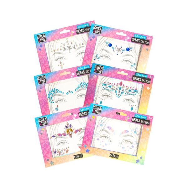 NICE 02605 STAR FACE GEMS TATTOO KOUREAS TOYS