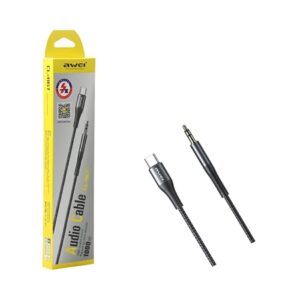 AWEI CL-116T TYPE-C TO 3.5mm AUDIO JACK HI-FI AUDIO CABLE 1m KOUREAS TOYS