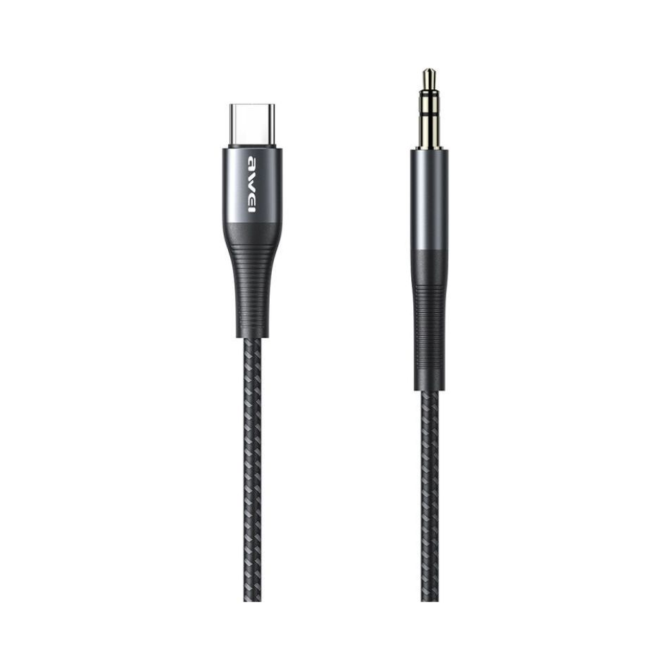 AWEI CL-116T TYPE-C TO 3.5mm AUDIO JACK HI-FI AUDIO CABLE 1m KOUREAS TOYS