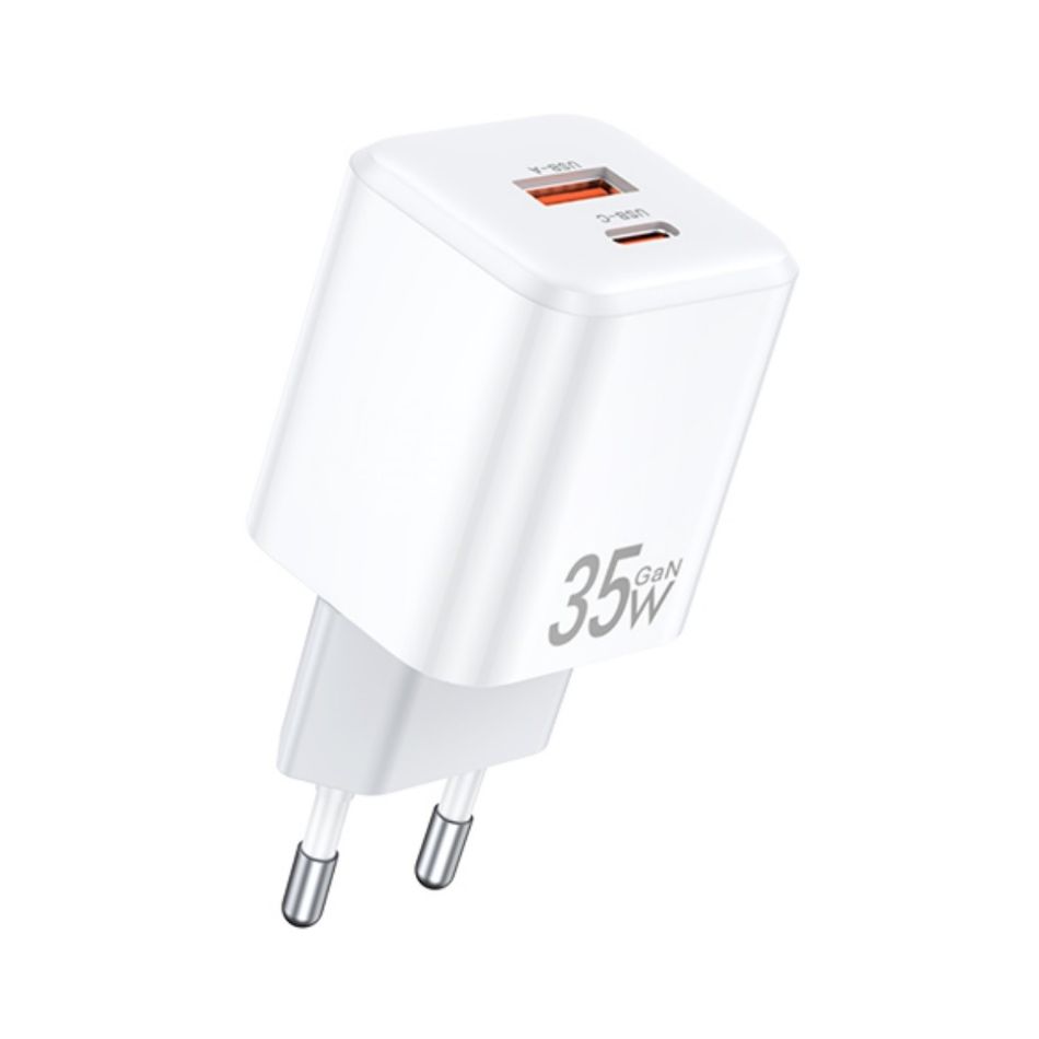 AWEI PD66-EU GaN 35W FAST CHARGING POWER ADAPTER WITH USB-A PORT AND USB-C PORT KOUREAS TOYS