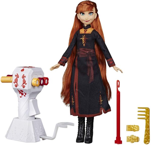 BRAND E6950 FROZEN II SISTER STYLES ANNA FASHION DOLL WITH EXTRA-LONG RED HAIR, BRAIDING TOOL & HAIR CLIPS KOUREAS TOYS