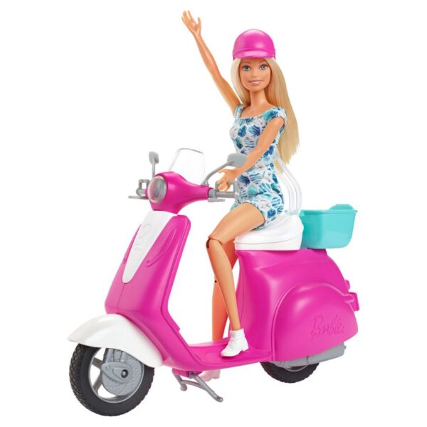 BRAND GBK85 BARBIE DOLL WITH SCOOTER KOUREAS TOYS