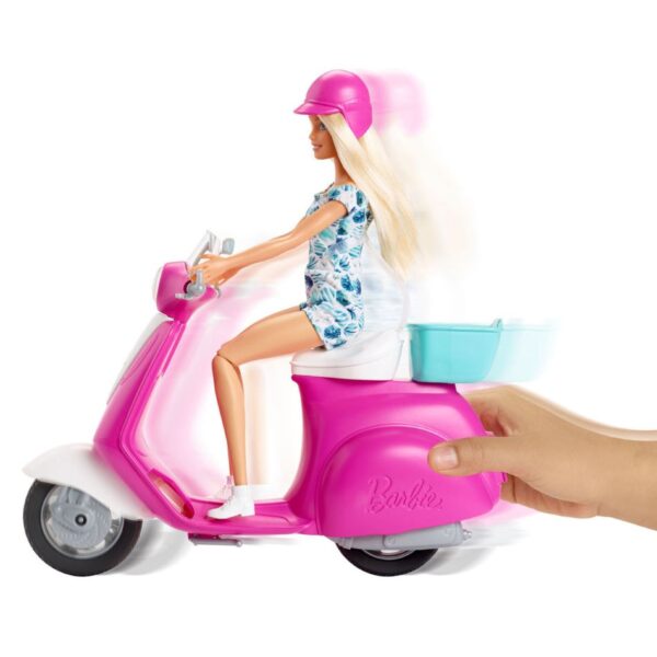 BRAND GBK85 BARBIE DOLL WITH SCOOTER KOUREAS TOYS