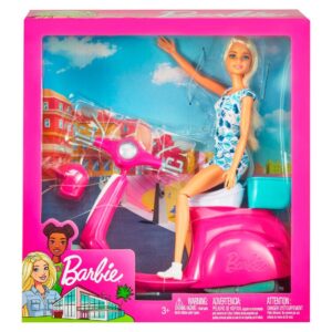 BRAND GBK85 BARBIE DOLL WITH SCOOTER KOUREAS TOYS