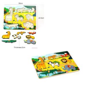 PHOOHI PH07K028 WOODEN PUZZLE JUNGLE ANIMALS 13781 KOUREAS TOYS