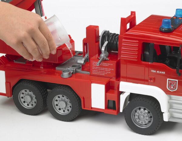 BRUDER 02771 MAN TGA FIRE ENGINE WITH SELWING LADDER KOUREAS TOYS
