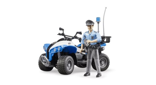 BRUDER 63010 POLICE-QUAD WITH POLICE OFFICER AND ACCESSORIES KOUREAS TOYS