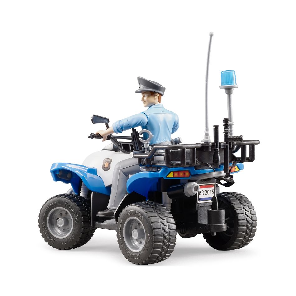 BRUDER 63010 POLICE-QUAD WITH POLICE OFFICER AND ACCESSORIES KOUREAS TOYS