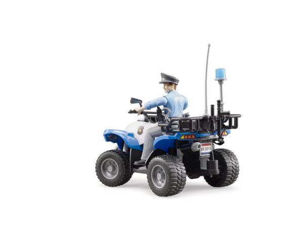 BRUDER 63010 POLICE-QUAD WITH POLICE OFFICER AND ACCESSORIES KOUREAS TOYS