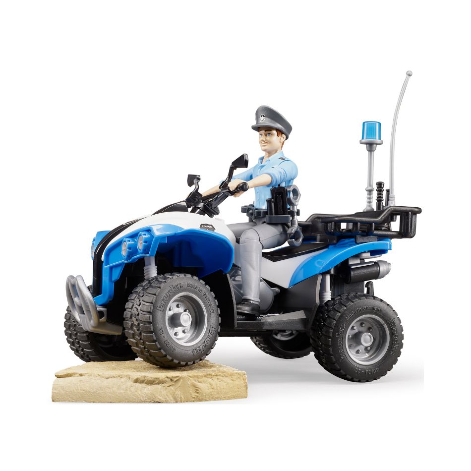 BRUDER 63010 POLICE-QUAD WITH POLICE OFFICER AND ACCESSORIES KOUREAS TOYS