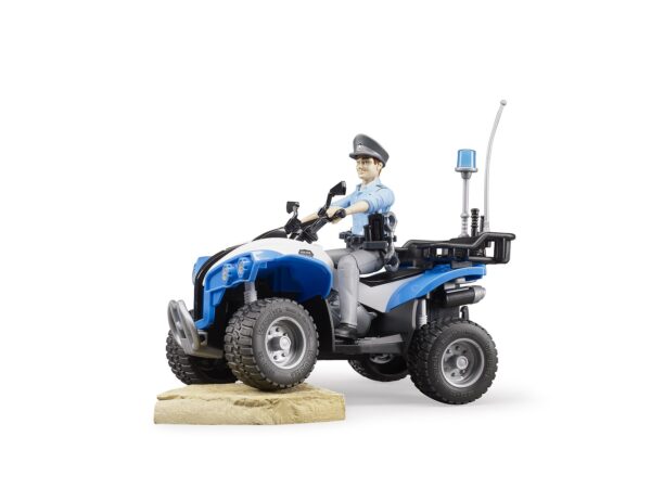 BRUDER 63010 POLICE-QUAD WITH POLICE OFFICER AND ACCESSORIES KOUREAS TOYS