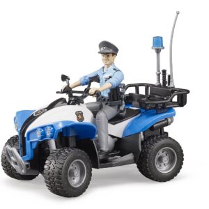 BRUDER 63010 POLICE-QUAD WITH POLICE OFFICER AND ACCESSORIES KOUREAS TOYS