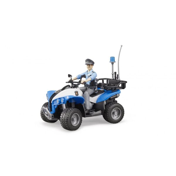 BRUDER 63010 POLICE-QUAD WITH POLICE OFFICER AND ACCESSORIES KOUREAS TOYS