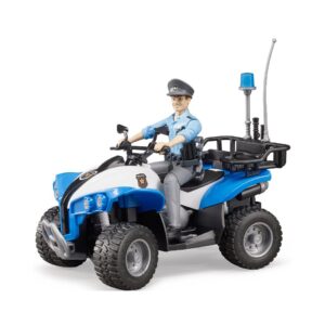 BRUDER 63010 POLICE-QUAD WITH POLICE OFFICER AND ACCESSORIES KOUREAS TOYS