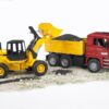 BRUDER 02752 MAN TGA CONSTRUCTION TRUCK WITH ARTICULATED ROAD LOADER KOUREAS TOYS