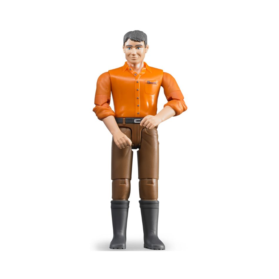BRUDER 60007 MAN, LIGHT SKIN, BROWN JEANS KOUREAS TOYS