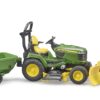 BRUDER 62104 BWORLD JOHN DEERE LAWN TRACTOR WITH TRAILER KOUREAS TOYS