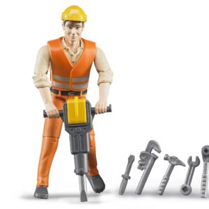 BRUDER 60020 CONSTRUCTION WORKER WITH ACCESSORIES KOUREAS TOYS