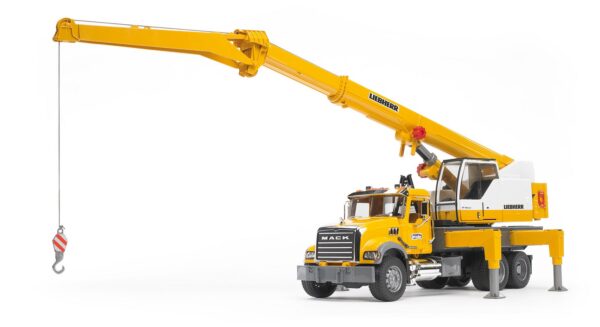 BRUDER 02818 MACK GRANITE LIEBHERR CRANE TRUCK KOUREAS TOYS