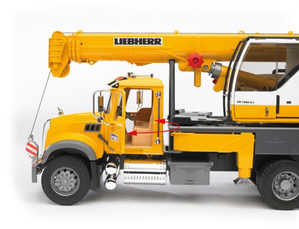 BRUDER 02818 MACK GRANITE LIEBHERR CRANE TRUCK KOUREAS TOYS