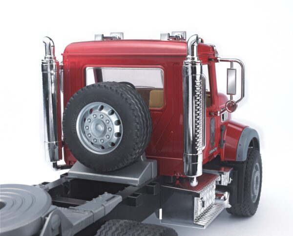 BRUDER 02813 MACK GRANITE LOW LOADER AND JCB 4CX KOUREAS TOYS