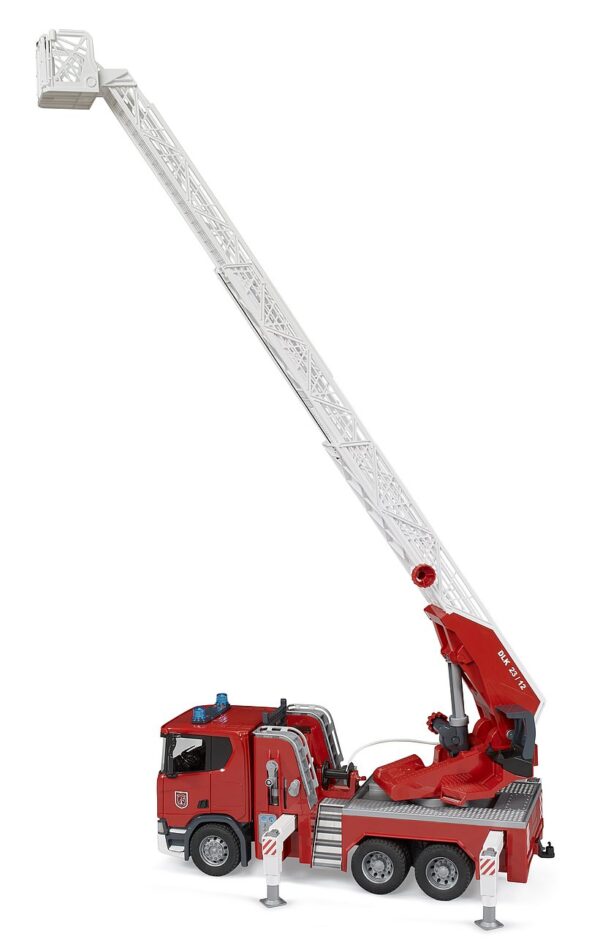 BRUDER 03591 SCANIA SUPER 560R FIRE ENGINE WITH LADDER, WATERPUMP AND LIGHT AND SOUND MODULE KOUREAS TOYS