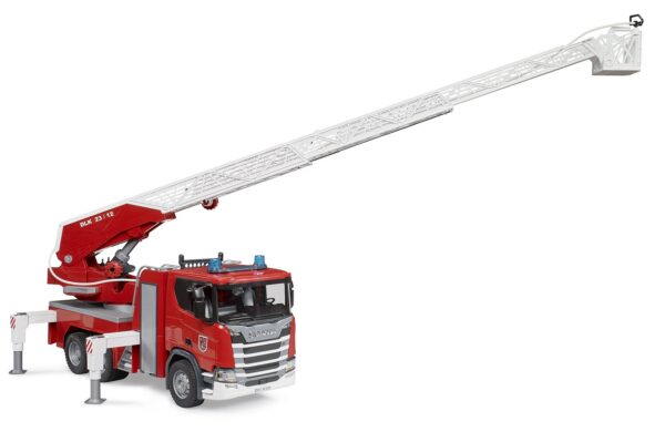 BRUDER 03591 SCANIA SUPER 560R FIRE ENGINE WITH LADDER, WATERPUMP AND LIGHT AND SOUND MODULE KOUREAS TOYS
