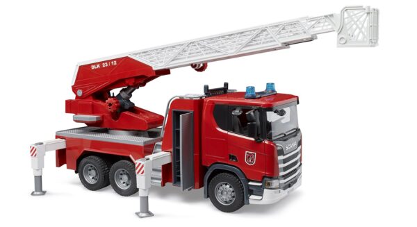 BRUDER 03591 SCANIA SUPER 560R FIRE ENGINE WITH LADDER, WATERPUMP AND LIGHT AND SOUND MODULE KOUREAS TOYS