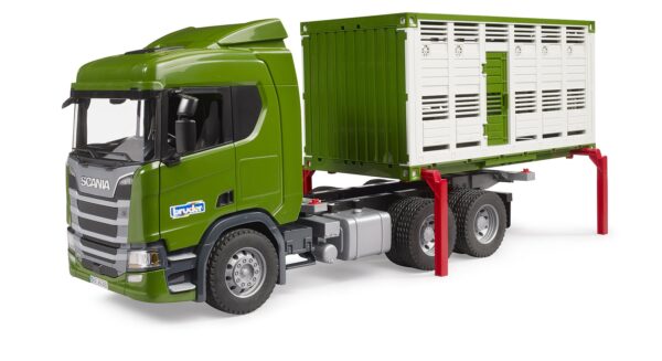 BRUDER 03548 SCANIA SUPER 560R CATTLE TRANSPORTATION TRUCK WITH 1 CATTLE KOUREAS TOYS