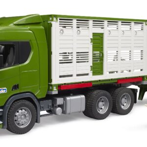 BRUDER 03548 SCANIA SUPER 560R CATTLE TRANSPORTATION TRUCK WITH 1 CATTLE KOUREAS TOYS