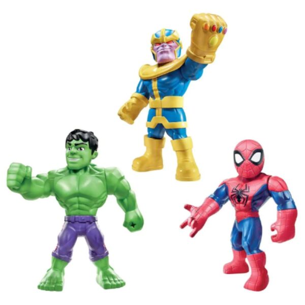 BRAND E7772 MARVEL SUPER HERO ADVENTURES MEGA MIGHTIES HULK, SPIDER-MAN & THANOS ACTION FIGURE 3-PACK KOUREAS TOYS