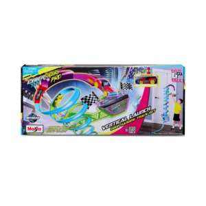 MAISTO 12556 CYBER ​​RACERS TRACK DOOR HOOP WITH 10 LOOPS AND 1 CAR KOUREAS TOYS