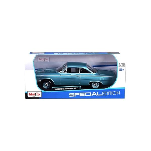 MAISTO 31641 1:18 1962 CHEVROLET® BEL AIR™ (MET LT BLUE) KOUREAS TOYS