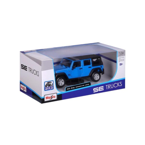 MAISTO 31268 1:24 2015 JEEP WRANGLER UNLIMITED (MET BLUE) KOUREAS TOYS