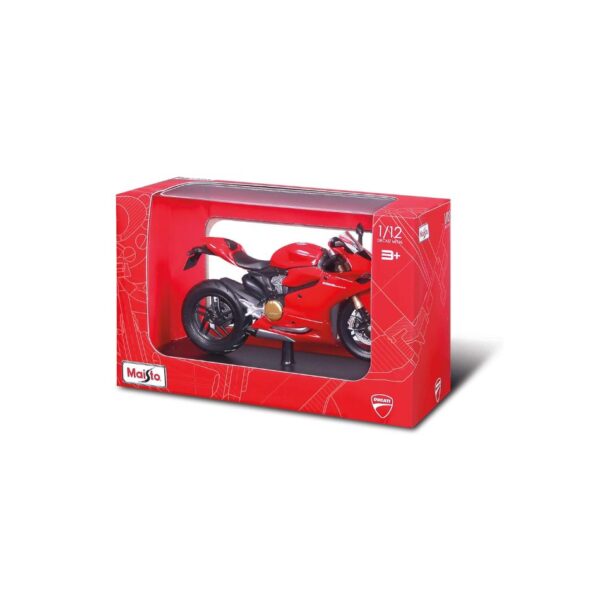 MAISTO 32704 1:12 MOTORCYCLES WITH STAND - DUCATI 1199 PANIGALE (RED) KOUREAS TOYS