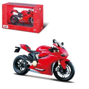 MAISTO 32704 1:12 MOTORCYCLES WITH STAND - DUCATI 1199 PANIGALE (RED) KOUREAS TOYS
