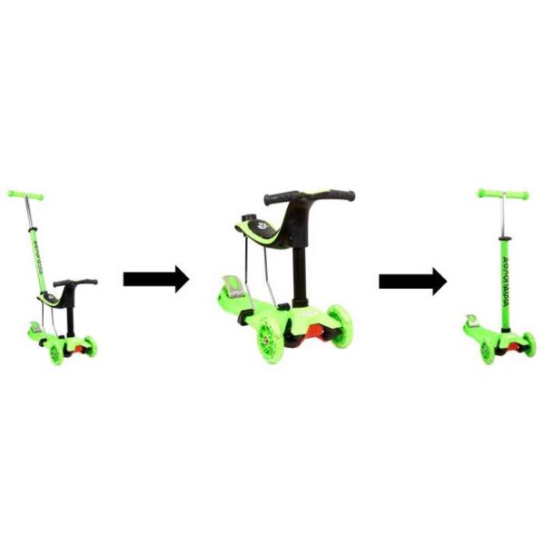 THREE-WHEEL 3 IN 1 SCOOTER KOUREAS TOYS