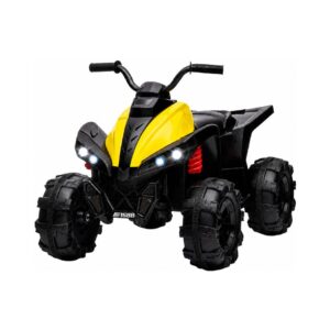 12V 4Ah 4 WHEEL CHILDREN’S ELECTRIC MOTORBIKE ATV YELLOW HM1588 KOUREAS TOYS