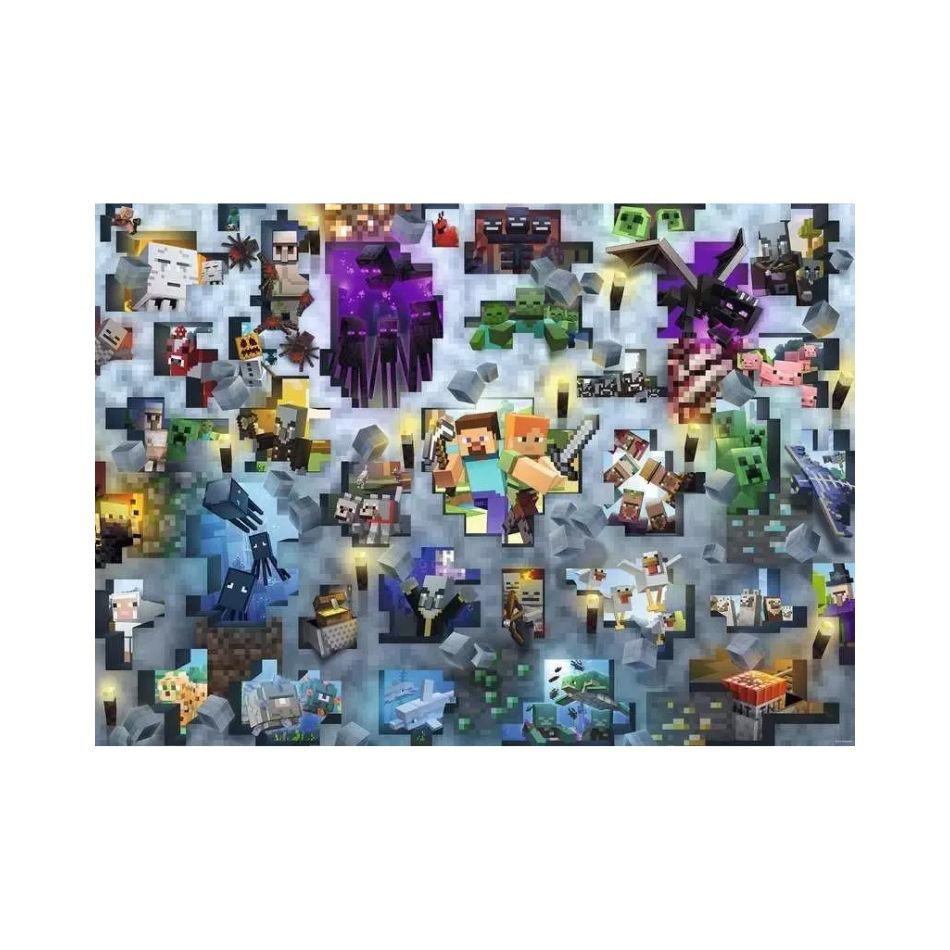 RAVENSBURGER 12000422 1000 Pcs PUZZLE MINECRAFT - CHALLENGE KOUREAS TOYS