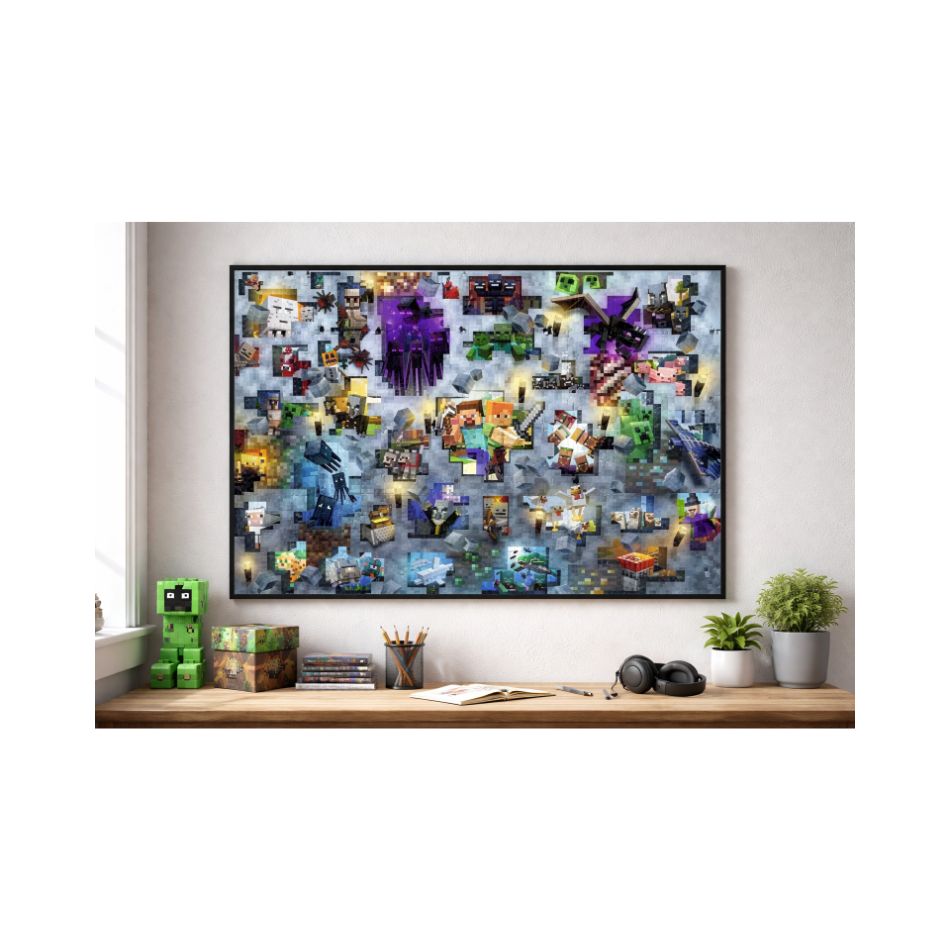 RAVENSBURGER 12000422 1000 Pcs PUZZLE MINECRAFT - CHALLENGE KOUREAS TOYS