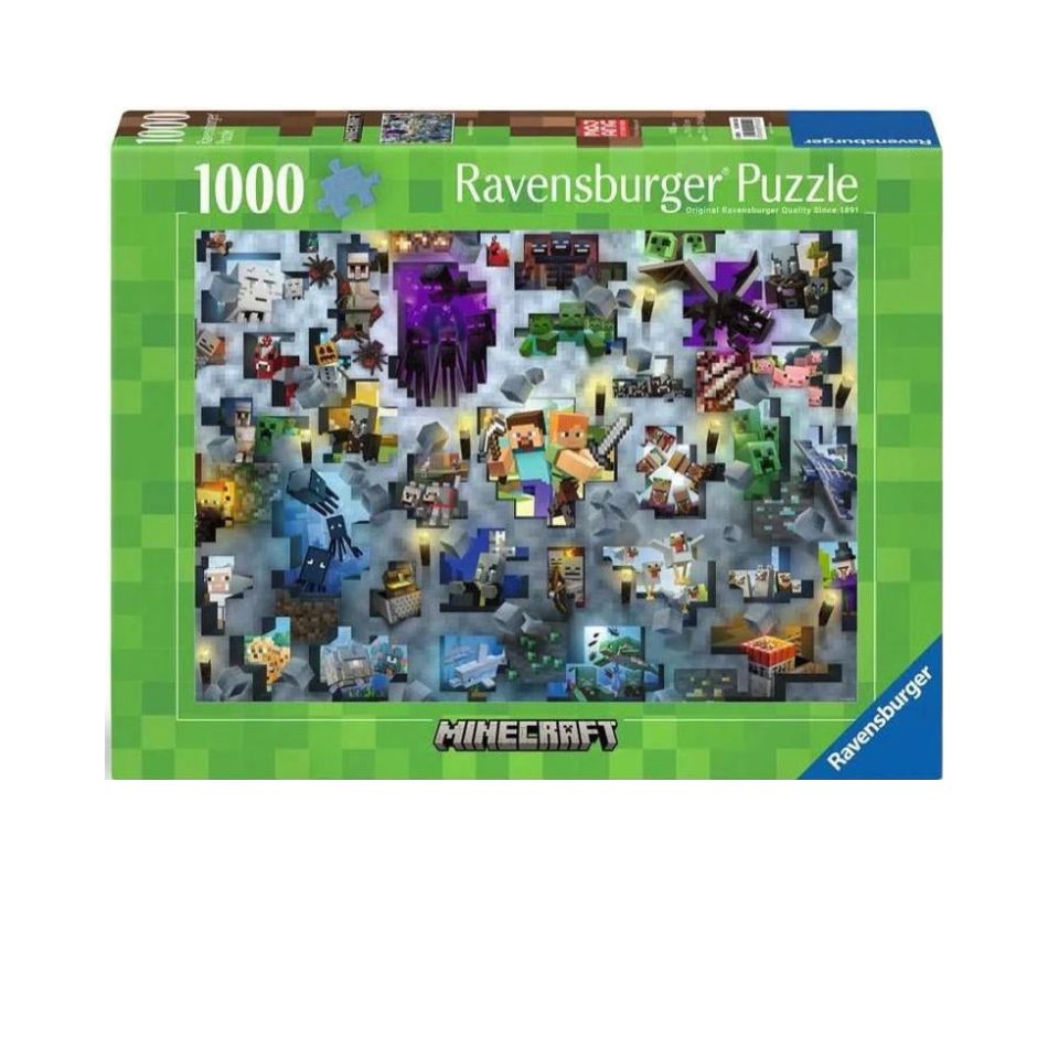 RAVENSBURGER 12000422 1000 Pcs PUZZLE MINECRAFT - CHALLENGE KOUREAS TOYS