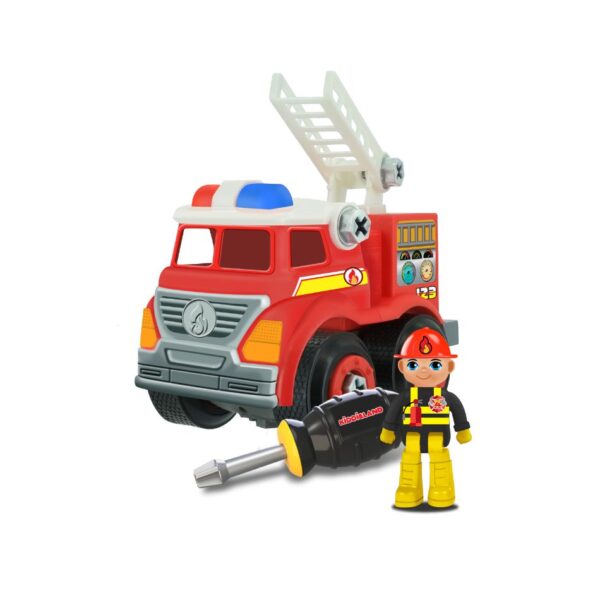 KIDDIELAND0 065185 BUILD ‘N’ GO FIRE TRUCK KOUREAS TOYS