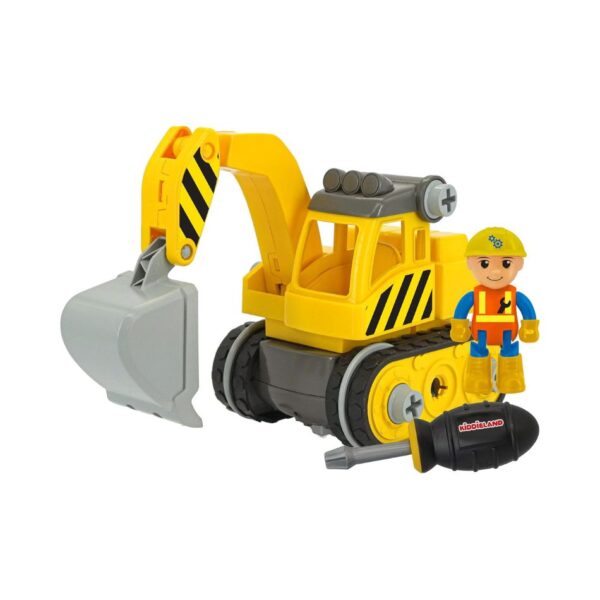 KIDDIELAND 065078 BUILD 'N' GO CONSTRUCTION EXCAVATOR KOUREAS TOYS