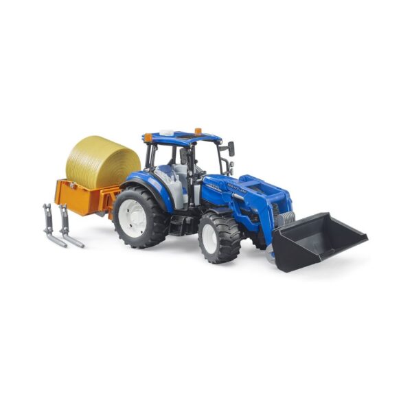 BRUDER 02187 NEW HOLLAND T5.120 WITH SLIP-ON FRONTLOADER, DUMP BOX AND FORKS KOUREAS TOYS
