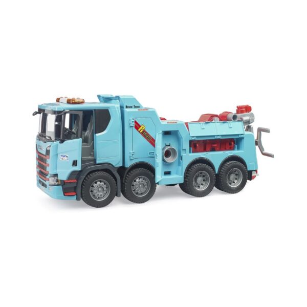 BRUDER 03553 SCANIA SUPER 560R RECOVERY AND TOWING TRUCK WITH LIGHT AND SOUND MODULE KOUREAS TOYS